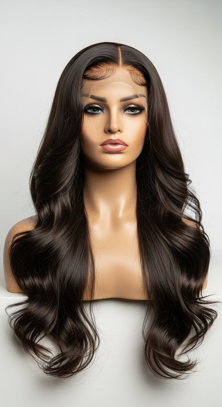 13X6 Hd Lace 28 Inch Body Wave Human Hair Wigs HD Lace Front Wig Black Pre Plucked 13X4 Human Wavy Lace Frontal Hair Wigs