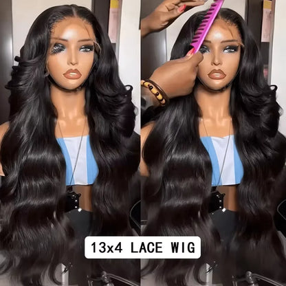 30-34 Inch tGlueless Wigs Human Hair 13X4 HD