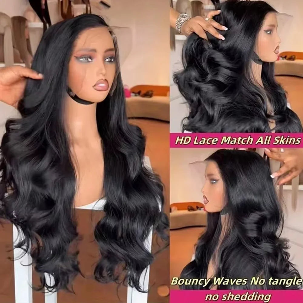 30-34 Inch tGlueless Wigs Human Hair 13X4 HD